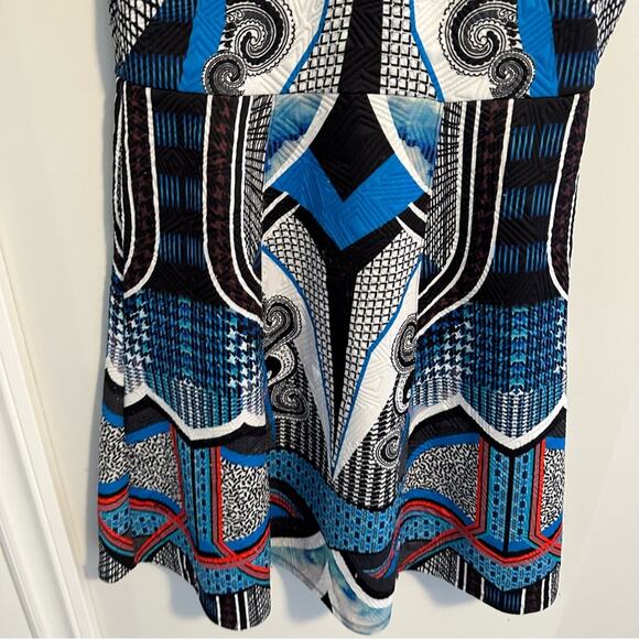 Hale Bob Blue Abstract Mini Dress Medium - Picture 10 of 10